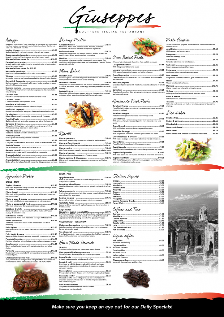 GiuseppesOldMenu